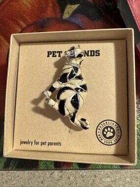 Pet Friends Cat Lapel Pin Magpie Striped Kitten Costume Jewelry For Pet Parents